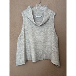 Bryn Walker Made In USA Mohair Acrylic Cowl Neck Swing Hem Italian‎ Sweater XL